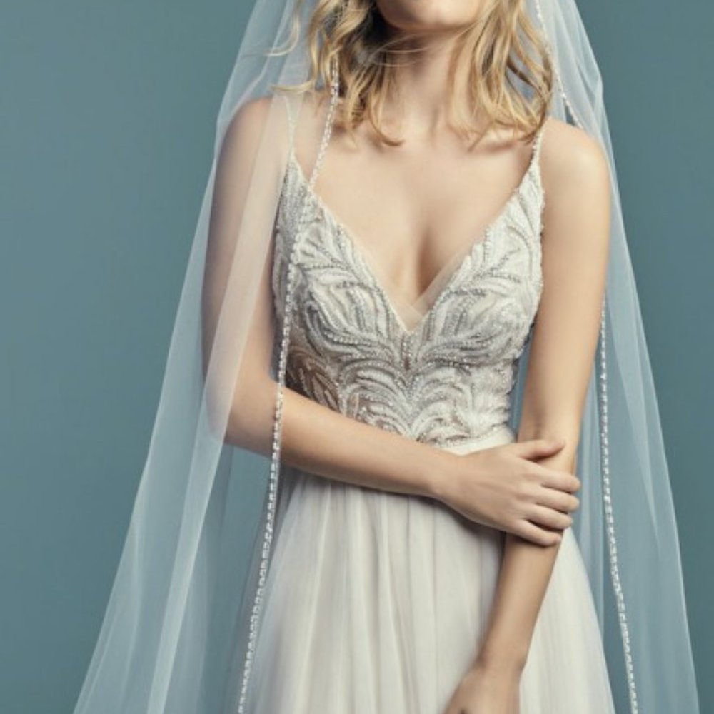 Maggie Sottero #Charlene Aline Wedding Dress with Beaded Bodice